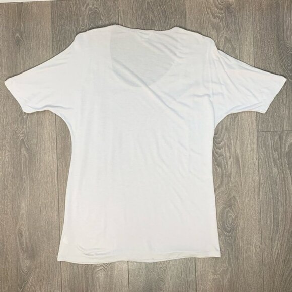 Calvin Klein Women's Embellished Shoulder T-Shirt Short Sleeve Oversized Grey - Picture 14 of 14